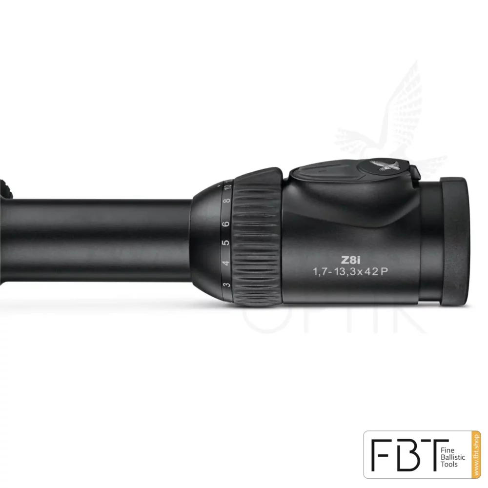 Swarovski Z8i 1.7-13.3x42 P riflescope eyepiece detail