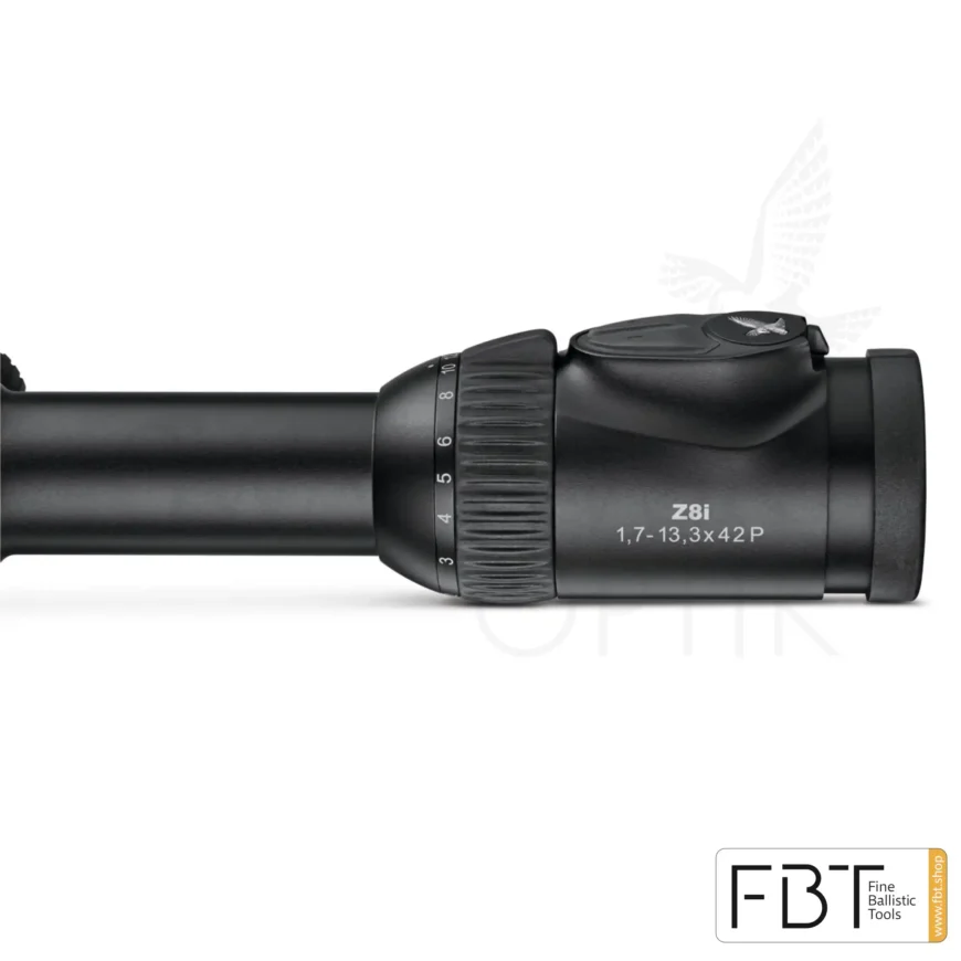 Swarovski Z8i 1.7-13.3x42 P riflescope eyepiece detail