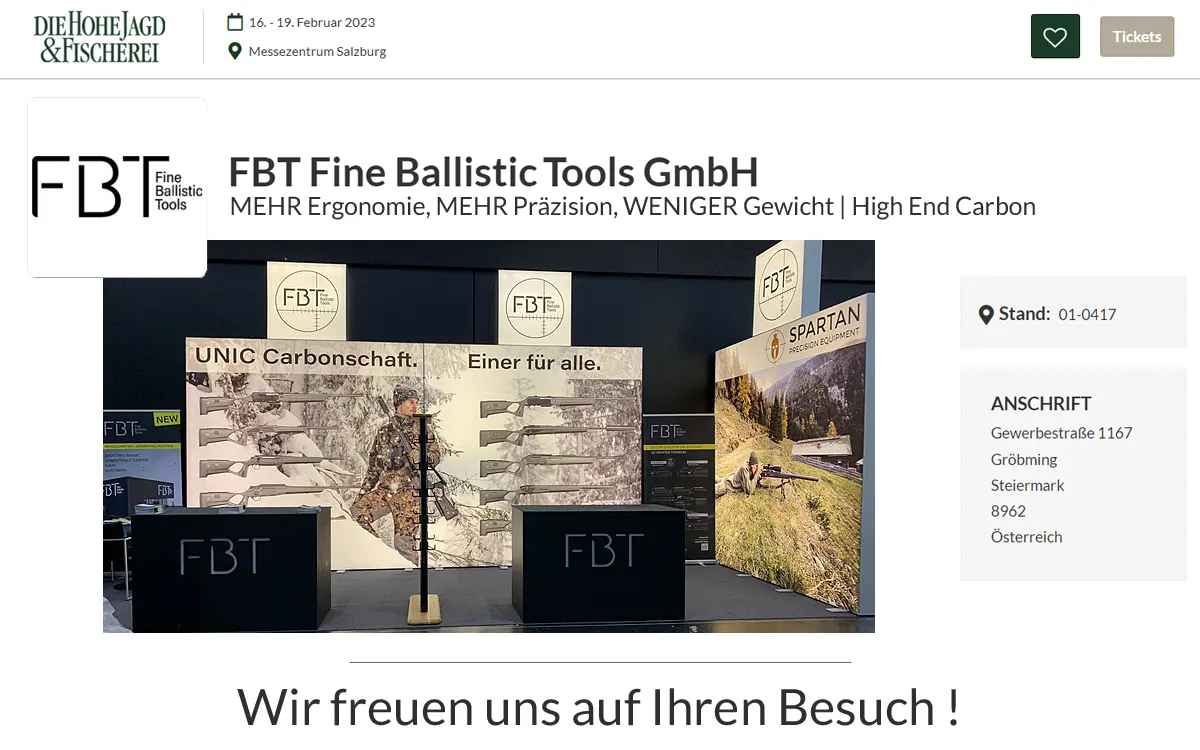 Hohe Jagd & Fischerei 2023 | Salzburg | Fine Ballistic Tools