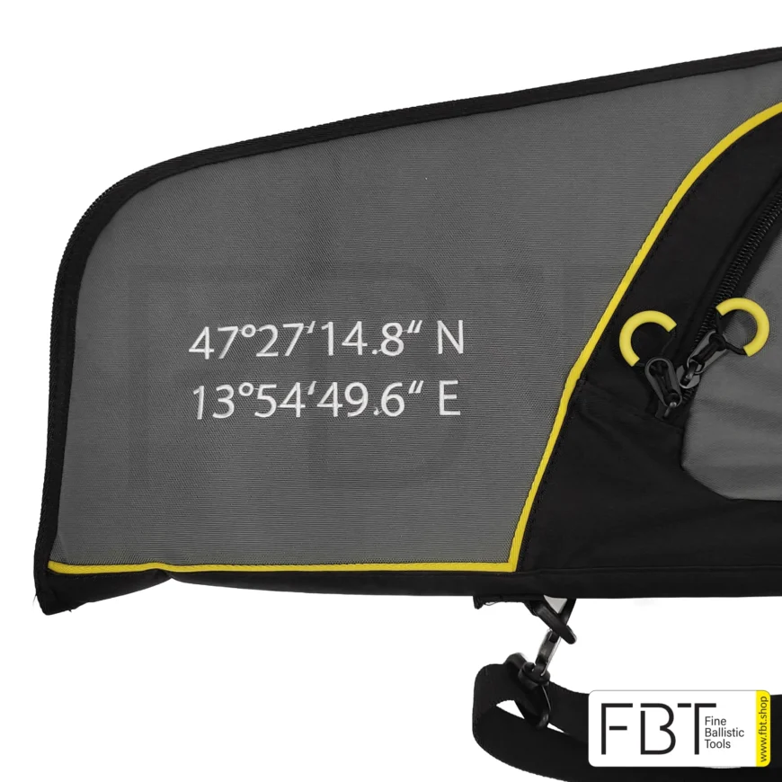 Waffentasche | Gewehrtasche Detail Koordinaten | sicherer Transport von Waffen für Jagd und Sport | Fine Ballistic Tools