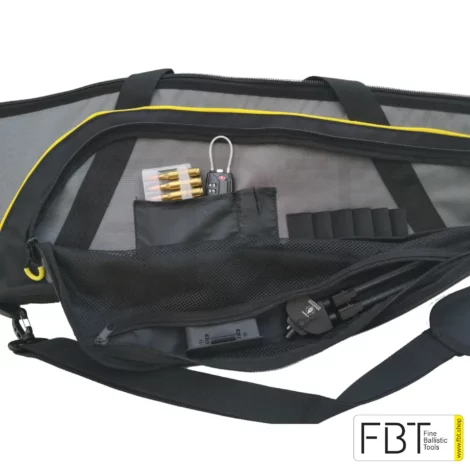 Waffentasche | Gewehrtasche Detail Seitentasche offen | sicherer Transport von Waffen für Jagd und Sport | Fine Ballistic Tools