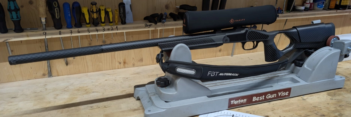 INCA ONE Integralschalldämpfer an Blaser K95 Kipplaufwaffe