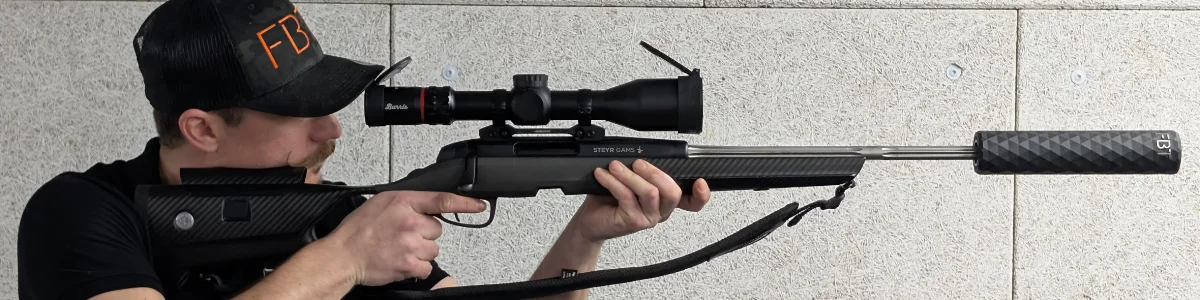 INCA HOT 50Ti Schalldämpfer an Steyr Gams Waffe