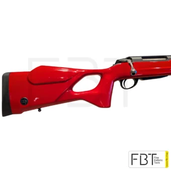 Tikka T3x .308 Win. Gun with UNIC carbon stock red high glossy and integral silencer