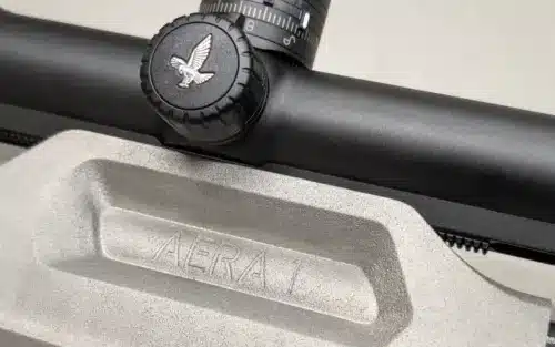 AERA weapon 1.9 kg | Titanium weapon detail Swarovski rail mount